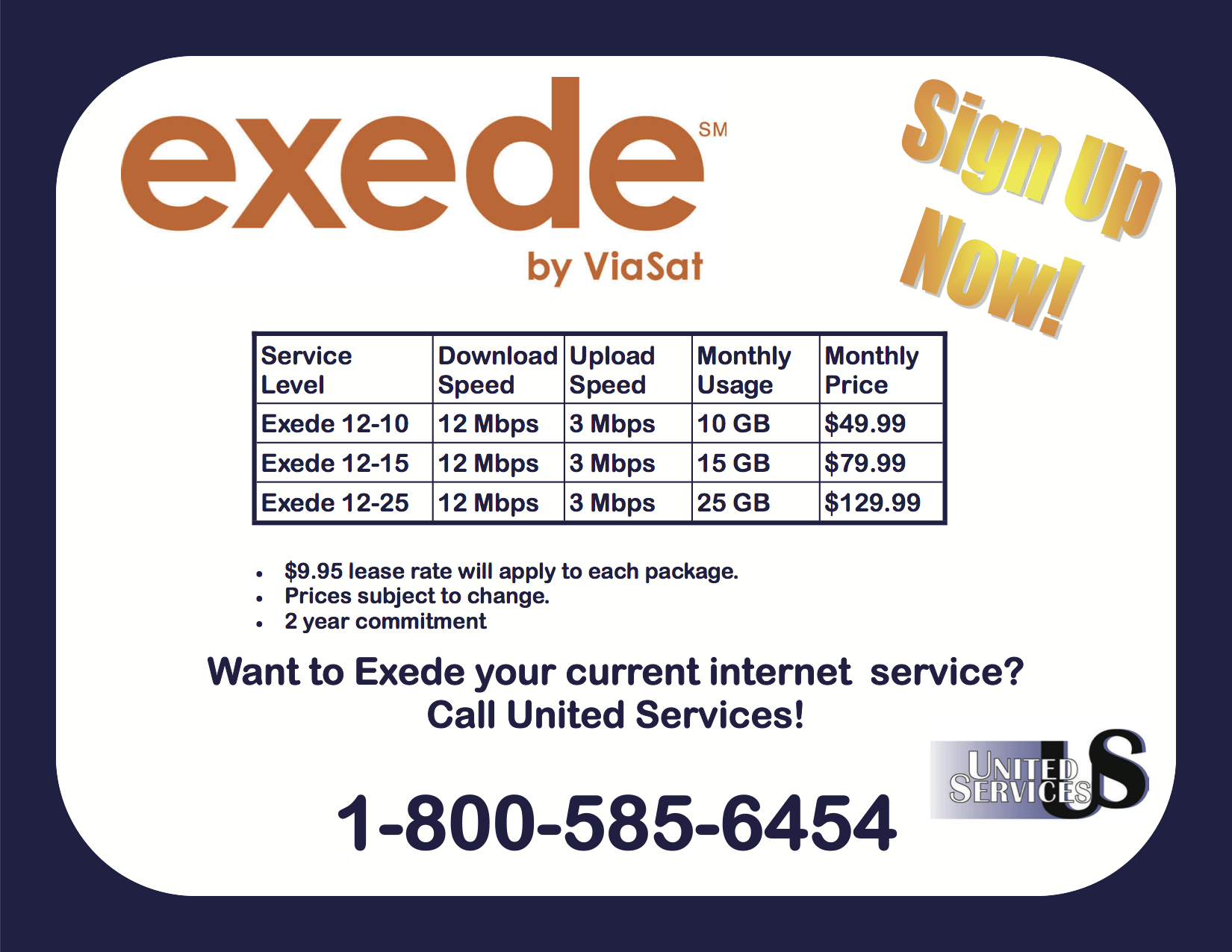 Exede Pricing